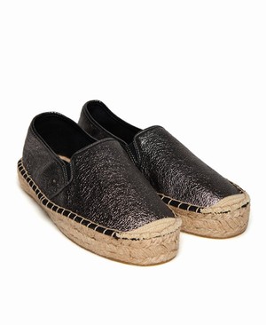 Superdry Polly Flatform Espadrille Női Cipő Fekete | PBEGW6450